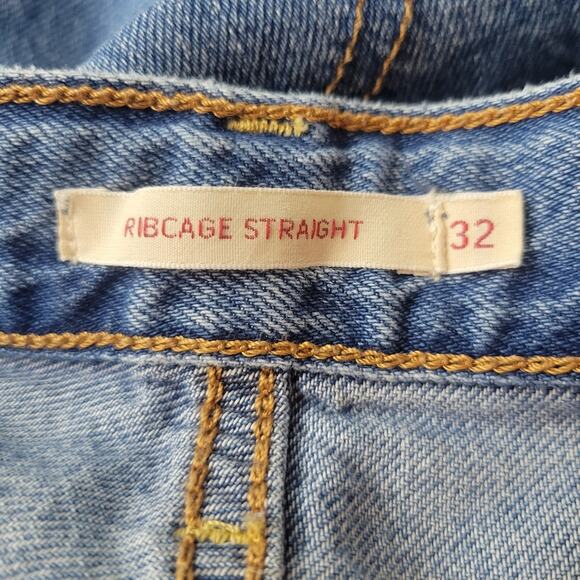 Levi's Ribcage Straight Ankle Jeans Light Wash Size 32/27 - Picture 5 of 10